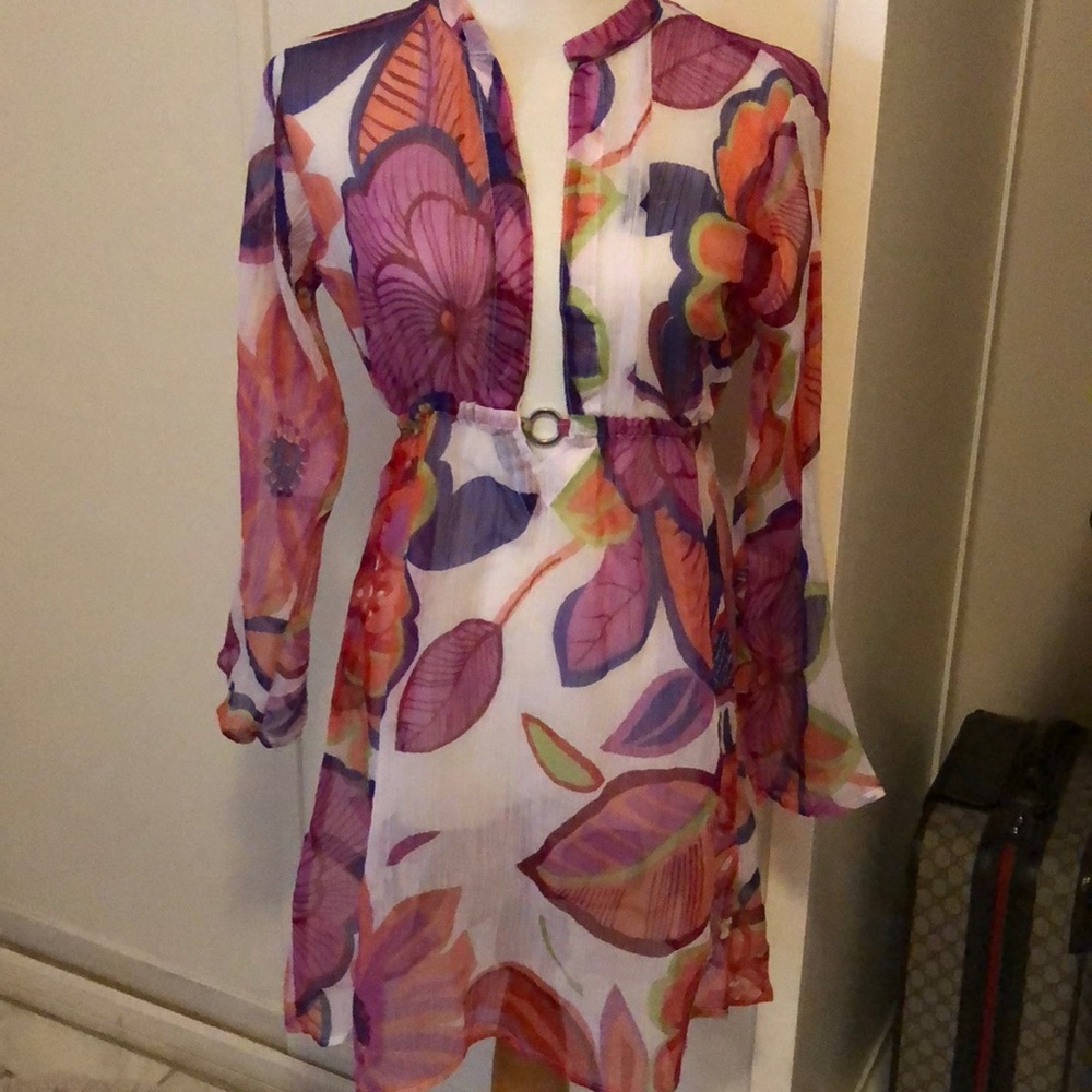 Floral sheer Bathing suit Cover